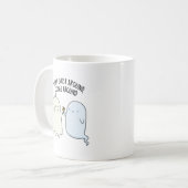 Wat spookt rondom Halloween Pun Koffiemok (Voorkant links)