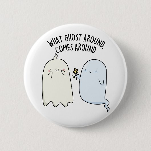 Wat spookt rondom Halloween Pun Ronde Button 5,7 Cm (Voorkant)