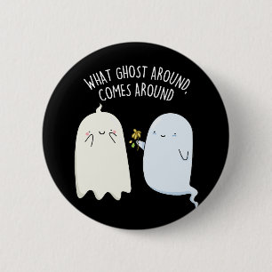 Wat spookt rondom Halloween Pun Ronde Button 5,7 Cm