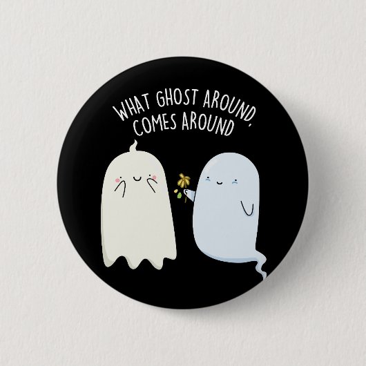 Wat spookt rondom Halloween Pun Ronde Button 5,7 Cm (Voorkant)