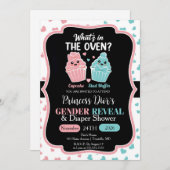Wat staat er in de Oven Gender Reveal Invitation Kaart (Voorkant / Achterkant)