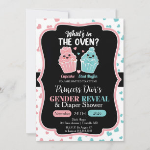 Wat staat er in de Oven Gender Reveal Invitation Kaart