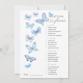 Wat staat er op je Phone Blue Butterflies Game? Kaart