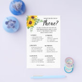 Wat staat er op je Phone Sunflower Shower Game Car Flyer (Enkel)