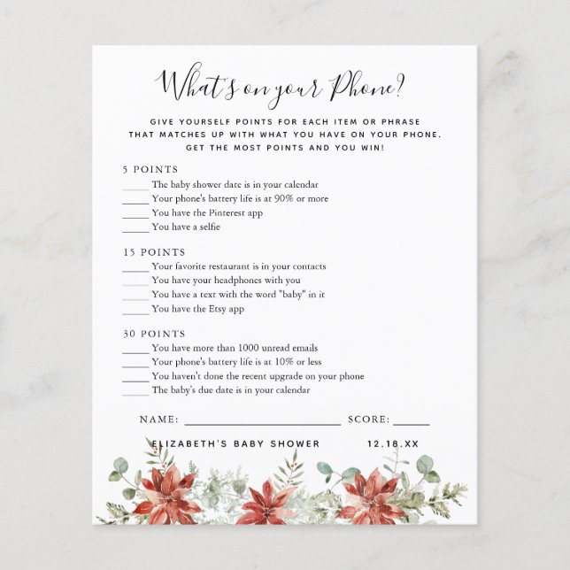 Wat staat er op je telefoon? | BABY SHOWER (Voorkant)