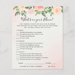 Wat staat er op je telefoon? BABY SHOWER