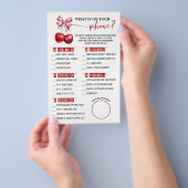 Wat staat er op je telefoon Cherry Baby shower Gam Flyer (Hand)