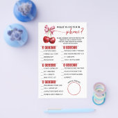 Wat staat er op je telefoon Cherry Baby shower Gam Flyer (Enkel)