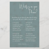 Wat staat er op je telefoon? Game Kaart Flyer (Voorkant)