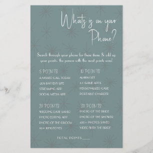 Wat staat er op je telefoon? Game Kaart Flyer