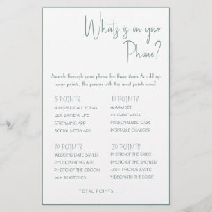 Wat staat er op je telefoon? Game Kaart Flyer