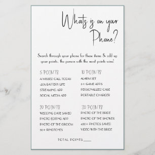Wat staat er op je telefoon? Game Kaart Flyer