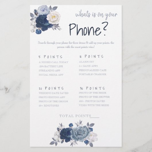 Wat staat er op je telefoon? Game Kaart Flyer (Voorkant)