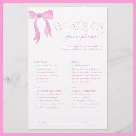 Wat staat er op je telefoon Pink Bow Vrijgezellenf