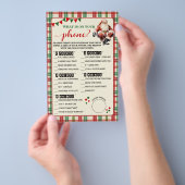 Wat staat er op je telefoon Plaid Game Kaart (Hand)