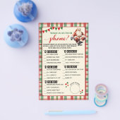 Wat staat er op je telefoon Plaid Game Kaart (Enkel)