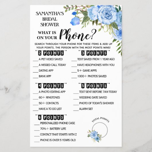 Wat staat er op je telefooncel Bilingual Game-kaar Flyer (Voorkant)