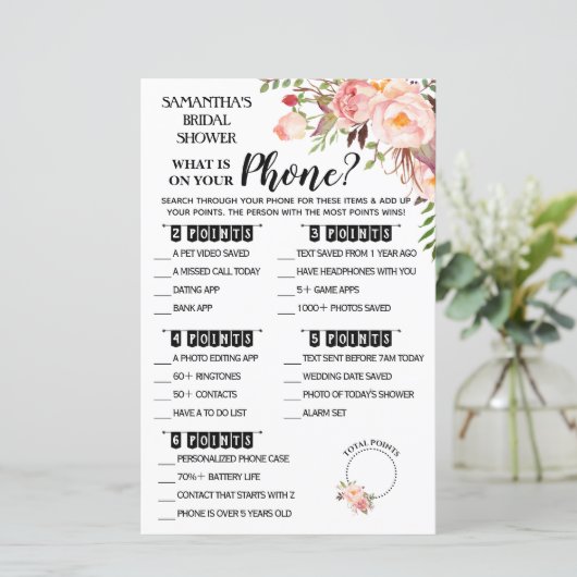 Wat staat er op je telefoondouche in de Engelse sp (Staand voorkant)