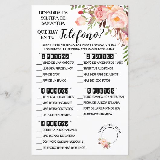 Wat staat er op je telefoondouche in de Engelse sp (Achterkant)