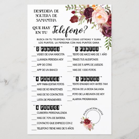 Wat staat er op je telefoondouche in de Engelse sp (Achterkant)