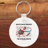 Wat staat er op mijn zenuwen? De Myelin Sheath Sleutelhanger (Voorkant)