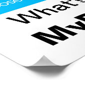 Wat staat er op MyPlate? Poster - Blauw op wit (Hoek)