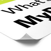 Wat staat er op MyPlate? Poster - Groen in wit (Hoek)