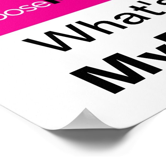 Wat staat er op MyPlate? Poster - Magenta op Wit (Hoek)