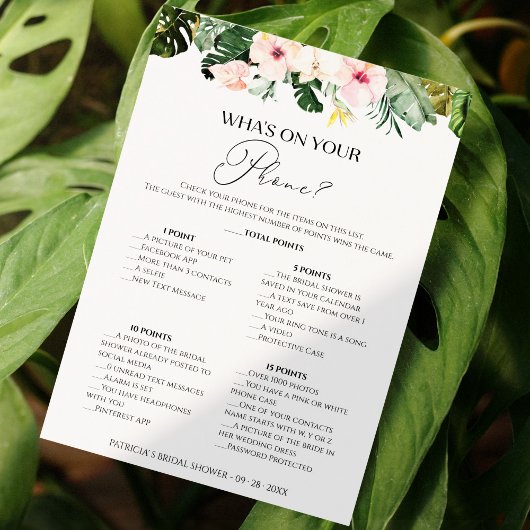 Wat staat er op uw telefoon Tropical vrijgezellenf Kaart