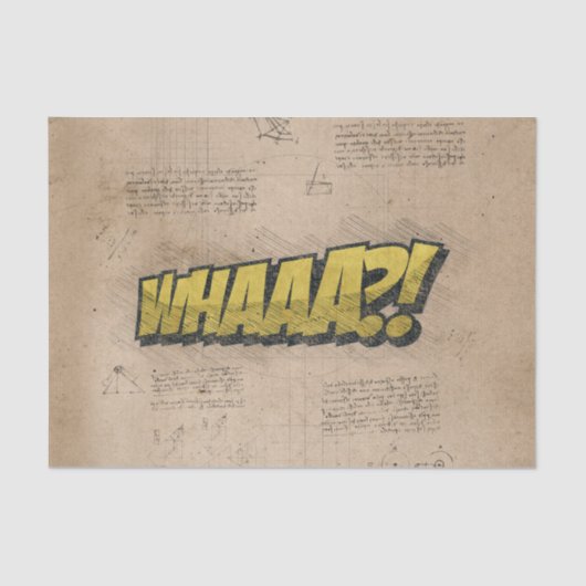 WAT?! stripboek Steampunk Pop Tissuepapier (Voorkant)