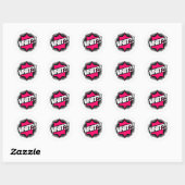 WAT?! Stripstijl Ronde Sticker (Vel)