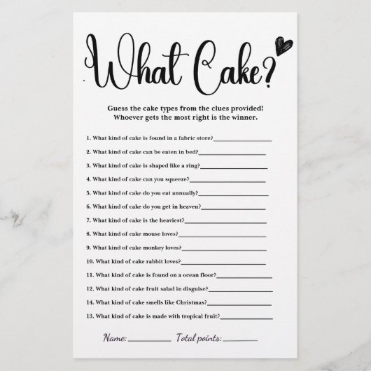 Wat taart Vrijgezellenfeest spel Elegante spellen (Voorkant)