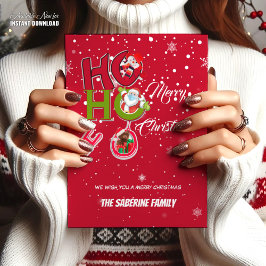 Wat te doen in de buurt van Funny HO HO HO Retro C Briefkaart