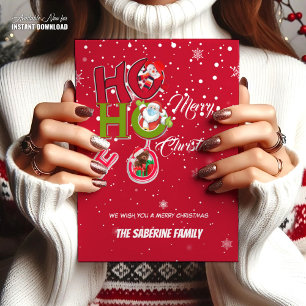 Wat te doen in de buurt van Funny HO HO HO Retro C Briefkaart