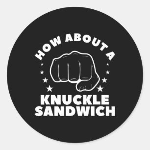 Wat te doen in de buurt van Knuckle Sandwich Boxer Ronde Sticker