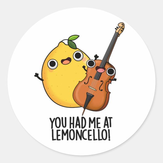 Wat te doen in de buurt van Lemon-Cello Funny Drin Ronde Sticker (Voorkant)