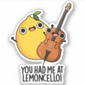 Wat te doen in de buurt van Lemon-Cello Funny Drin Sticker (Voorkant)