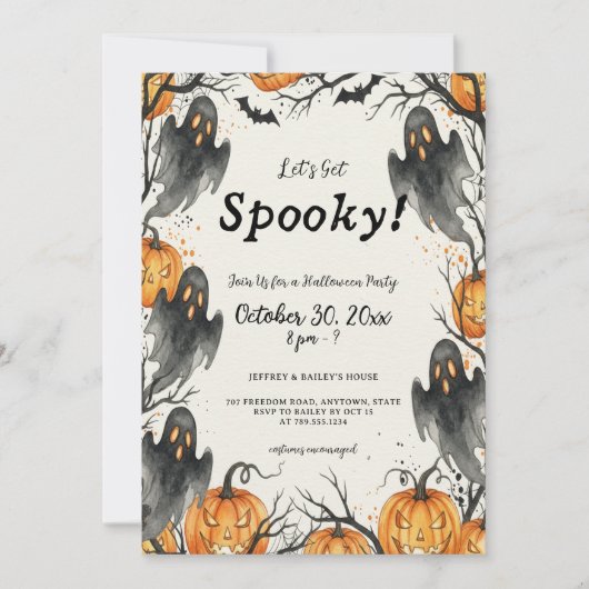 Wat te doen in de buurt van Let's Get Spooky Ghost Kaart (Voorkant)