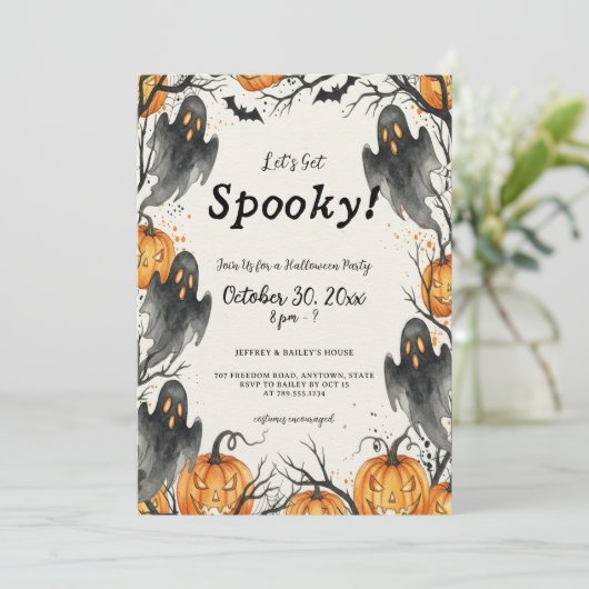 Wat te doen in de buurt van Let's Get Spooky Ghost Kaart (Staand voorkant)