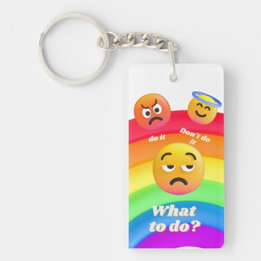 wat te doen ? sleutelhanger (Voorkant)