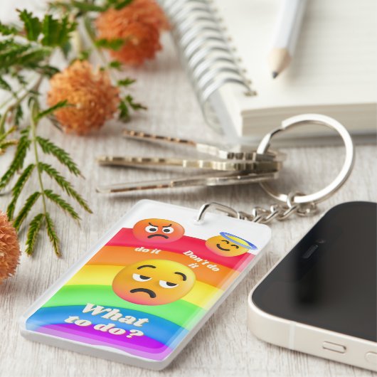 wat te doen ? sleutelhanger (Voorkant Rechts)