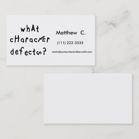 Wat teken defect contactkaartje (Voorkant / Achterkant)