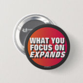 Wat u concentreert op breidt zich uit ronde button 5,7 cm (Voorkant /achterkant)