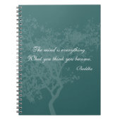 Wat u denkt dat u een prijsopgave wordt - Boeddha- Notitieboek (Voorkant)