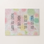 Wat u ook doet, maakt u een vrolijk Motivatie cita Legpuzzel (Horizontaal)