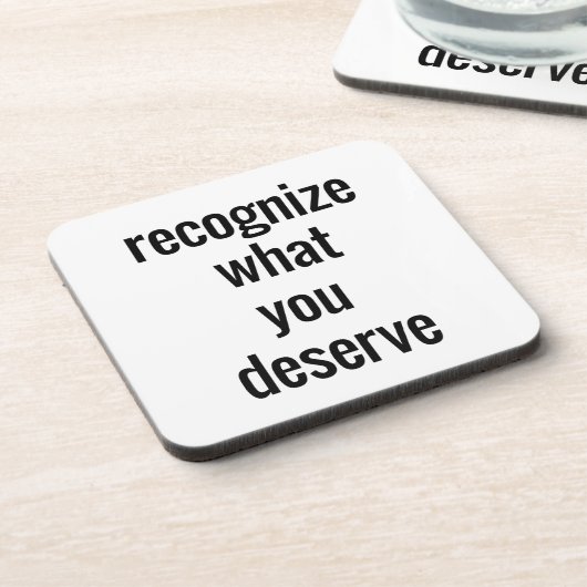 Wat u verdient hard plastic Onderzetter (Linkerzijde)