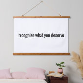 Wat u verdient is een wandtapijt met hout hangend wandkleed (Slaapkamer)