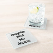 Wat u verdient Onderzetter van glas Glazen Onderzetter (Schuin)