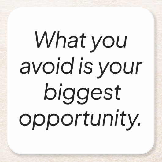 Wat u vermijdt papieren Onderzetter (Voorkant)