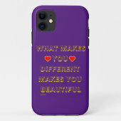WAT U VERSCHILLEND MAAKT U MOEILIJK Case-Mate iPhone CASE (Achterkant)